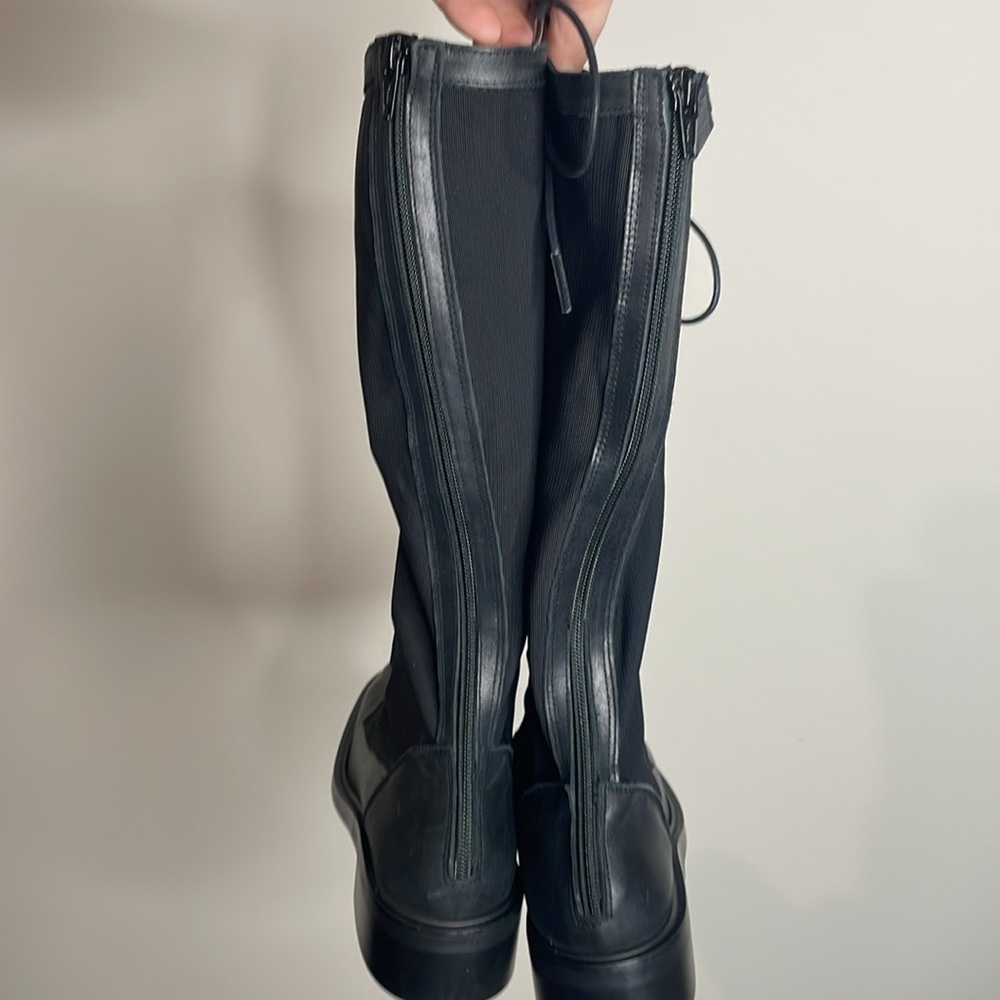 Free People | Black Trickum Tall Lace Up Boots Size Euro 38 US 7.5 New in Box - Picture 4 of 8